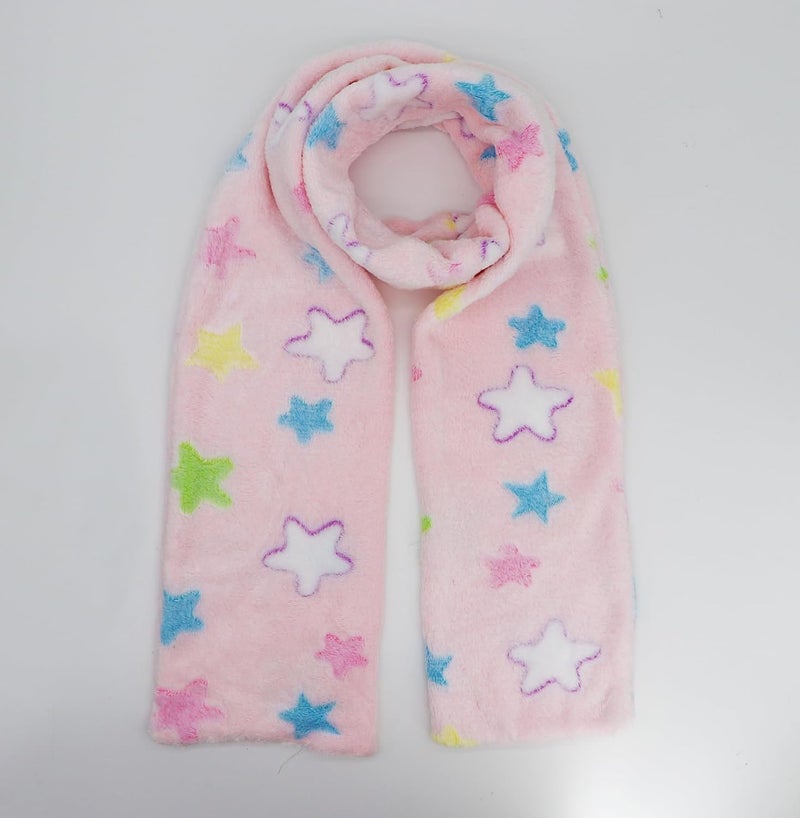 Newfancy Kids Winter Rainbow Scarf Gradient Cross Tie Collar Fluffy Fur Plush Shawl Wrap Neck Warmer for Toddler Girls Boys - Image 5