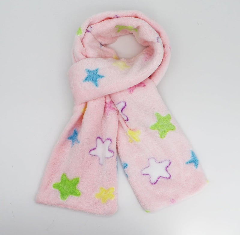 Newfancy Kids Winter Rainbow Scarf Gradient Cross Tie Collar Fluffy Fur Plush Shawl Wrap Neck Warmer for Toddler Girls Boys - Image 4