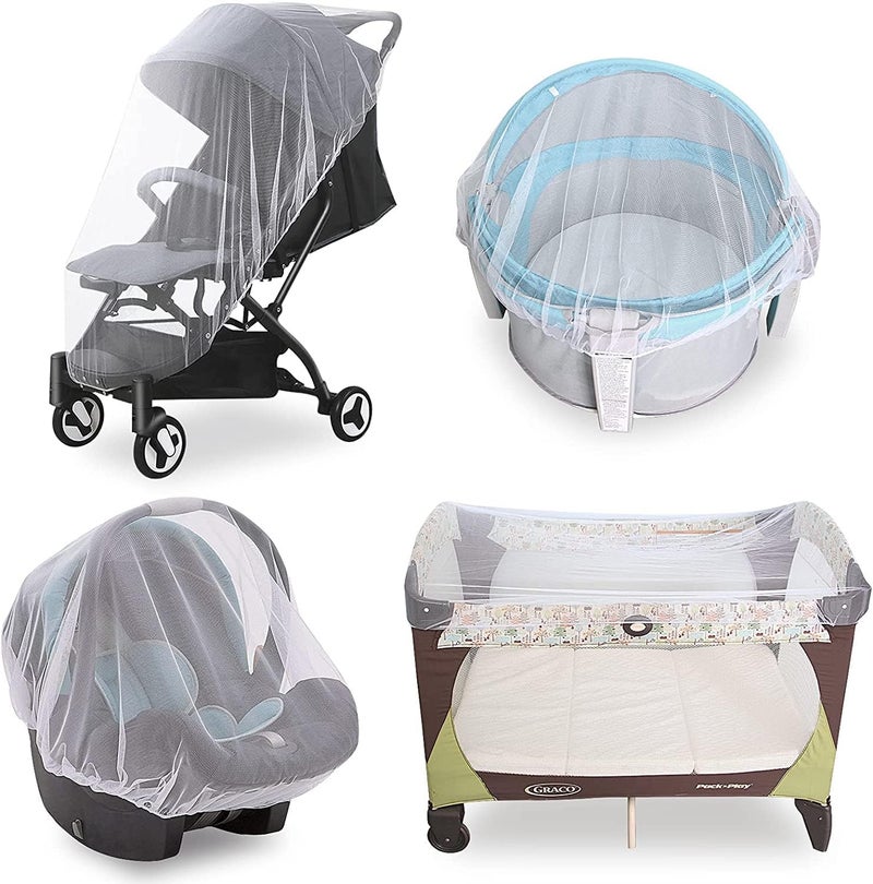 Coldwind 2 Pack Baby Mosquito Net for Stroller Durable Bug Net for Stroller Car Seats Bassinets Cradles Playards Pack N Plays and Portable Mini Crib Portable  Durable Baby Insect Netting - Image 1