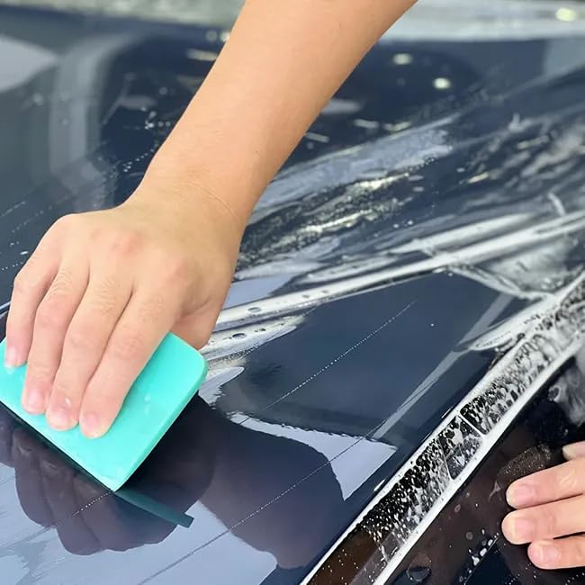 LIVECOOL Transparent Protective Film for Car Bumper Hood Paint - Anti-Scratch Clear Self-Adhesive Wrap Sheet Roll Sticker and Decal (12 X 36 Inch, Transparent Vinyl) - Image 5