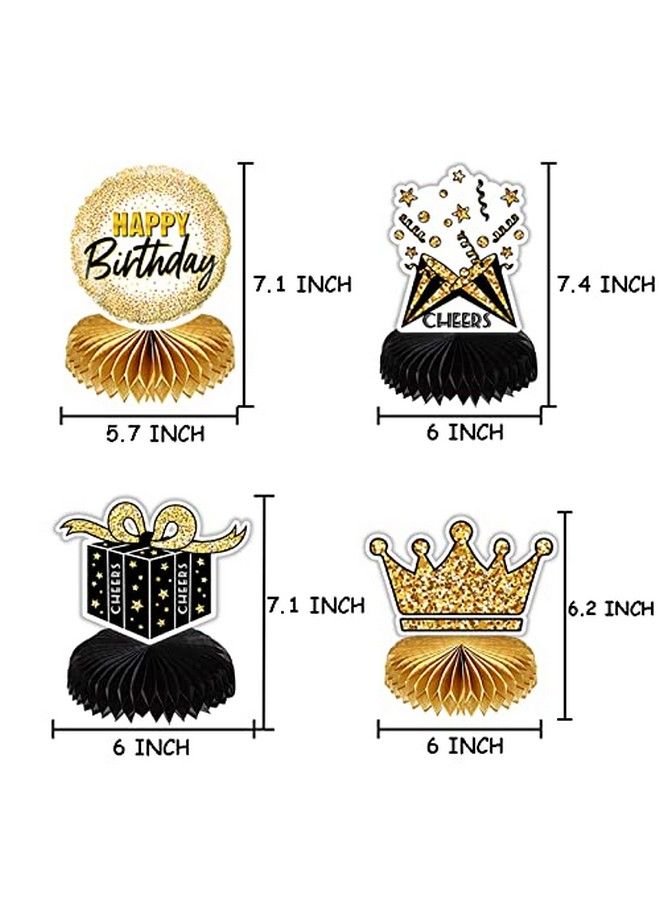 TSJ 8 Pieces Happy Birthday Honeycomb Centerpieces Party Table Decorations Table Toppers For Birthday Party Supplies - Image 4