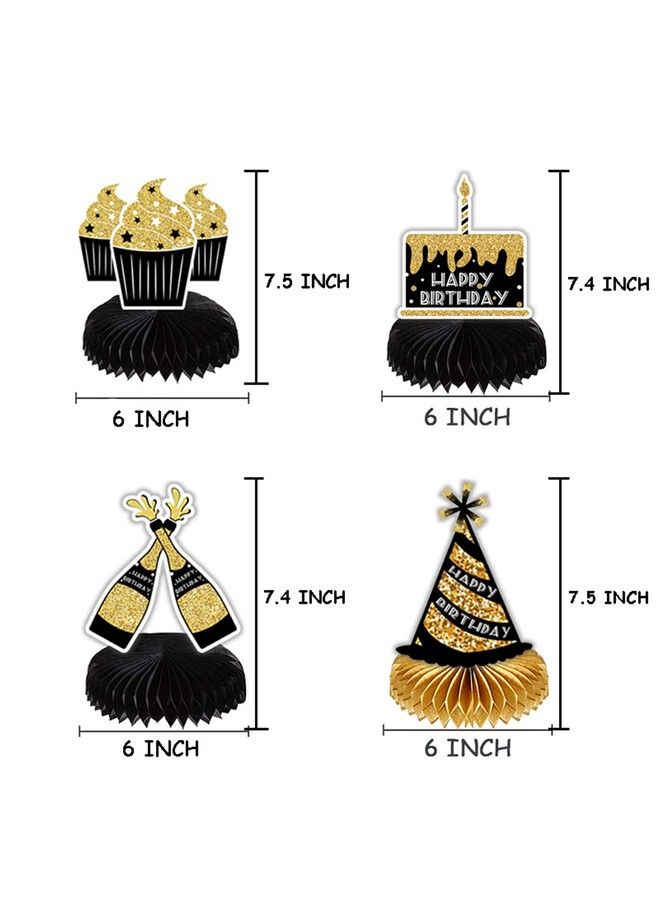 TSJ 8 Pieces Happy Birthday Honeycomb Centerpieces Party Table Decorations Table Toppers For Birthday Party Supplies - Image 3