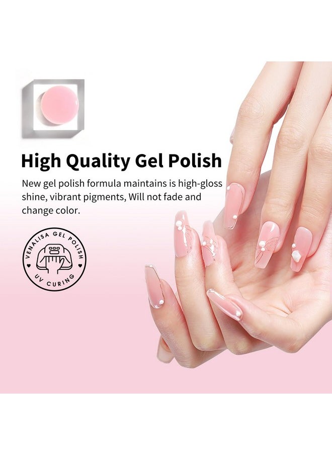 V VENALISA - Venalisa Gel Nail Polish 12Ml Nude Pink Color Soak Off Uv Led Nail Gel Polish Nail Art Starter Manicure Salon Diy At Home 0.43 Oz - Image 1
