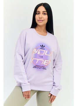 adidas Originals Women Sportswear Fit Long Sleeves Outdoor Sweatshirt, Lavender  - Image 1