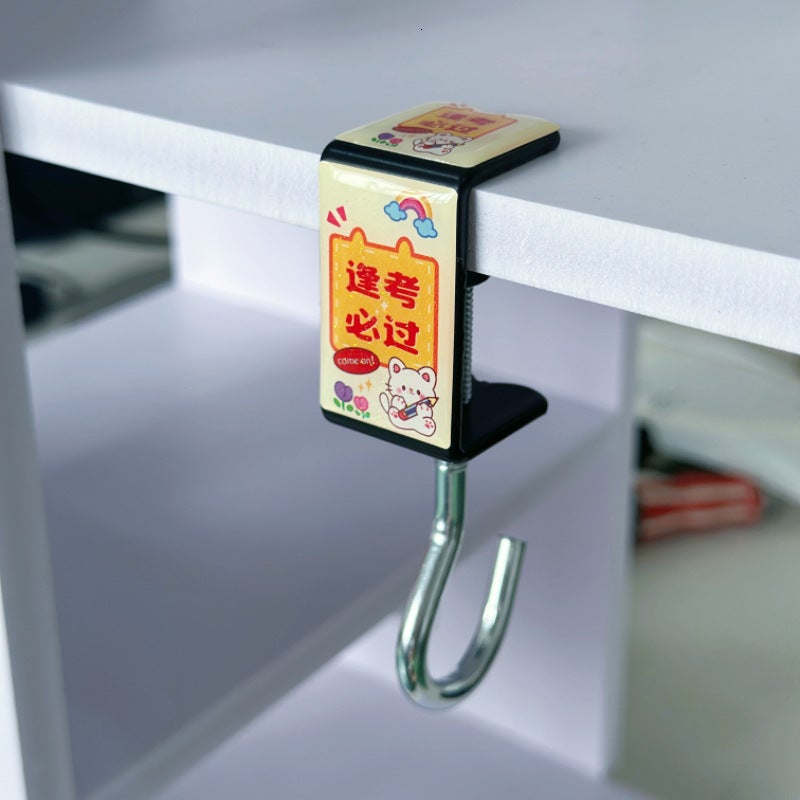 Schoolbag Hook Tableside Artifact Adjustable Primary School Students Dormitory Desk Hanging Bag Hook Backpack Special Hook Black [must pass every exam] school bag hook
