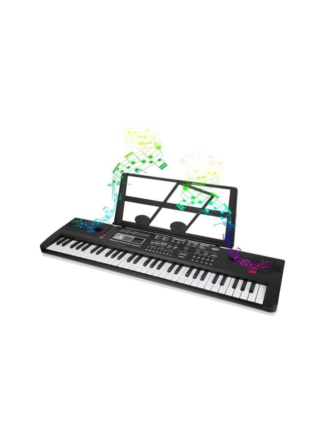 Digital Piano Kids Keyboard, Portable 61 Key Music Piano Keyboard Electronic Musical Instrument Multi-Function Keyboard and Microphone for Kids Piano Music Teaching Toys Birthday Day Gifts - Image 1