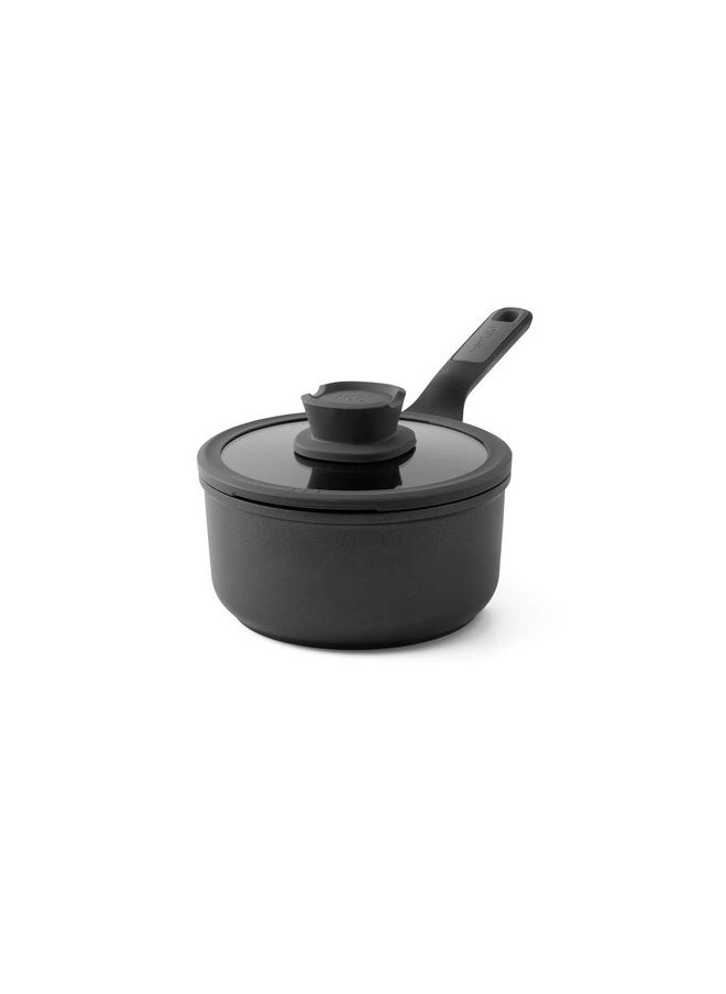 Berghoff Leo Stone+ CeraGreen Non-Stick Coating Covered Saucepan Grey and Clear 18 cm 3950591  - Image 1