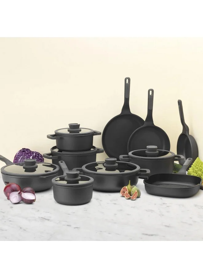Berghoff Leo Stone+ CeraGreen Non-Stick Coating Covered Saucepan Grey and Clear 18 cm 3950591