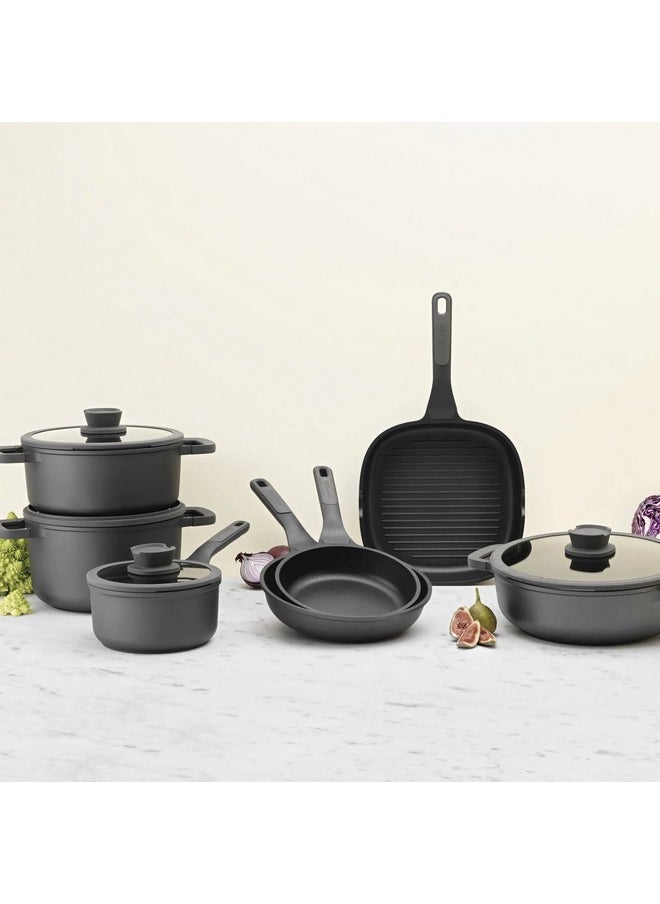 Berghoff Leo Stone+ CeraGreen Non-Stick Coating Covered Saucepan Grey and Clear 18 cm 3950591  - Image 4