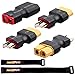 Hobbypark T Plug Deans Style to XT60 Connector Adapter RC Lipo Battery Charger Conversion wBattery Straps - Image 4
