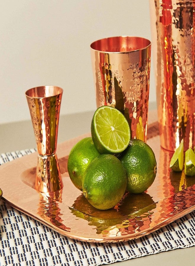 Sertodo Copper Double Sided Jigger, 1 oz and 2 oz Measured Shots, Hand Hammered 100% Pure Copper, Single - Image 3