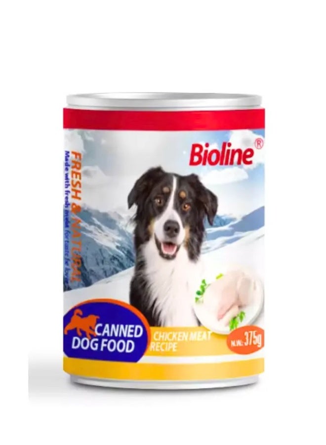 Bioline Canned Dog Food With Chicken Meat -375G