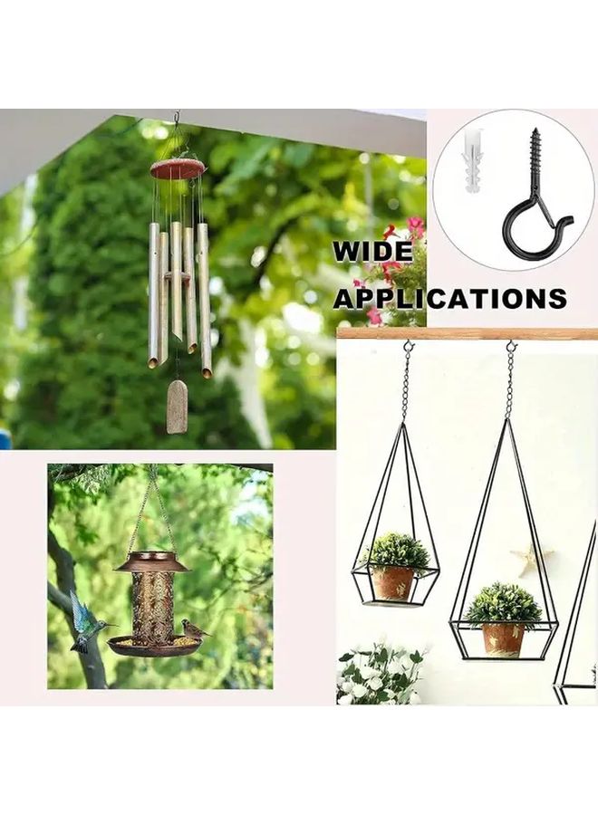 20 Pack Heavy Duty Black Metal Screw Hooks Indoor Outdoor Plant Hanging Ceiling Wall Hooks - Image 5