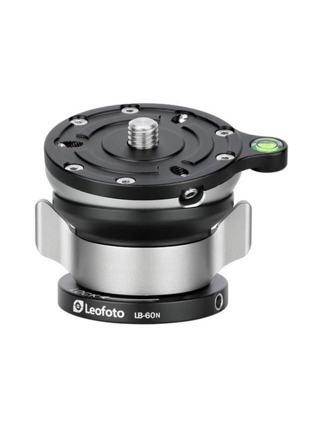 Leofoto LB-60N 60mm Leveling Base for Tripod w Butterfly Lock Collar 33lb Max Load +/-15° Tilt - Image 1