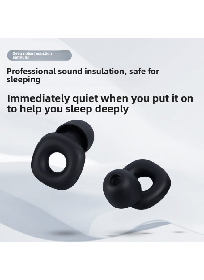 Generic - Soundproof Sleep Noise Reduction Anti-noise Earplugs Swimming Sleep Earplugs Silent Silicone Earplugs-Color:Style 03 [two-color Orange And White] - Image 1