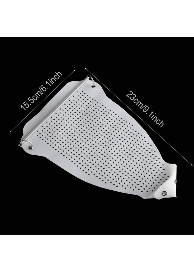 غطاء الكي، غطاء واقي لطاولة الكي، واقي ملابس مرن بحجم لمنع الحرق(أبيض) - Image 3