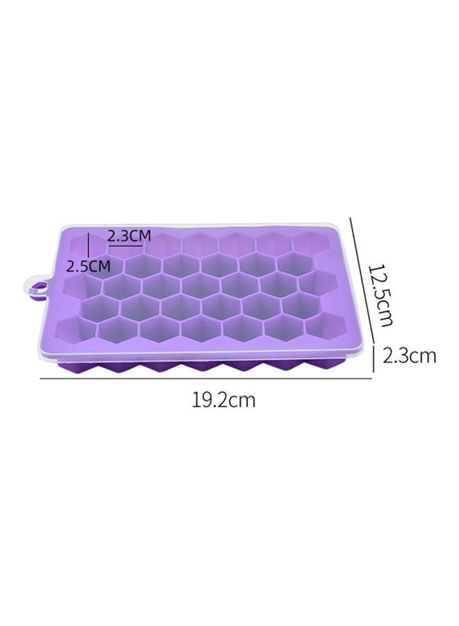 Deo King 33-Compartmenets Ice Tray Mold With Removable Lid Purple 19.2x12.5x2.3cm - Image 2