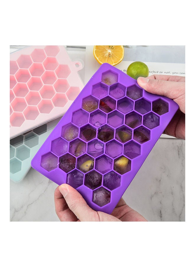 Deo King 33-Compartmenets Ice Tray Mold With Removable Lid Purple 19.2x12.5x2.3cm - Image 5