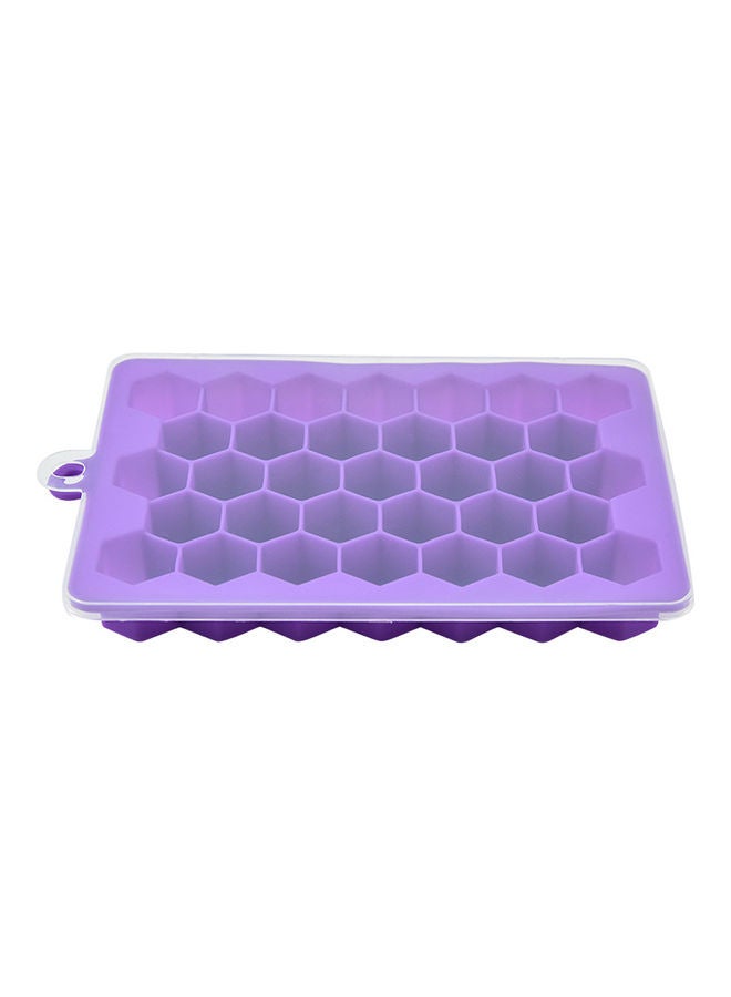 Deo King 33-Compartmenets Ice Tray Mold With Removable Lid Purple 19.2x12.5x2.3cm - Image 1
