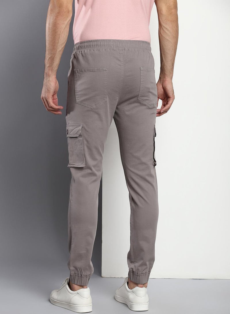 Dennis Lingo Men's Graphite Grey Tapered Fit Cargo Trousers - Modern and Durable  - Image 3