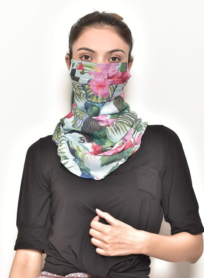 Swayam Reusable 3-Layers Outdoor Protective Face Mask Com Scarf For Woman Pack of 1 - Image 3