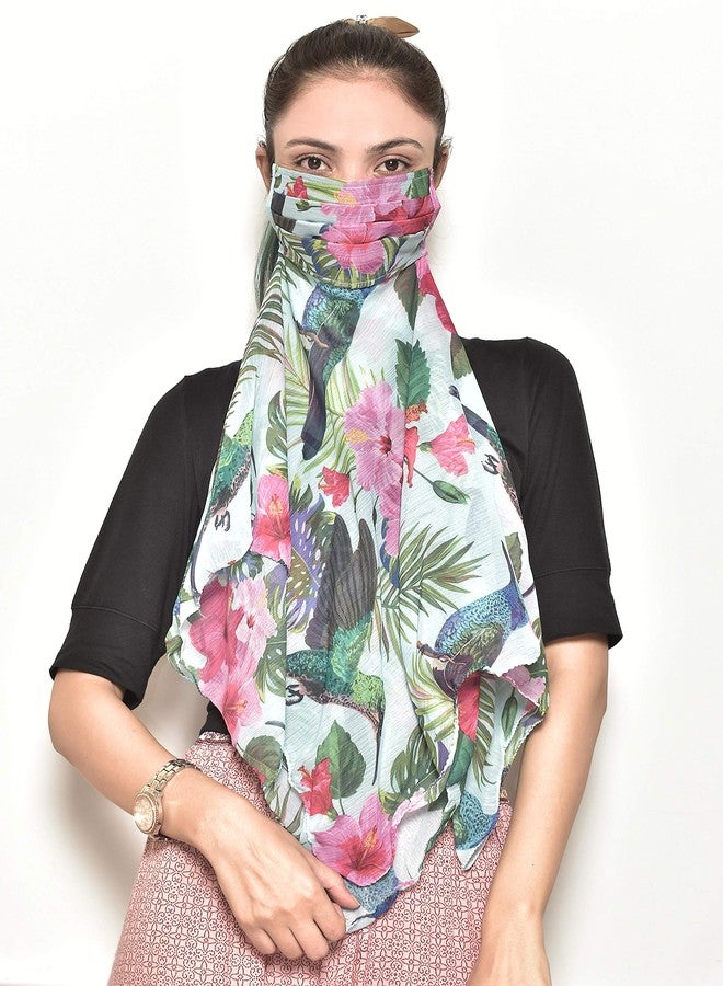 Swayam Reusable 3-Layers Outdoor Protective Face Mask Com Scarf For Woman Pack of 1 - Image 1