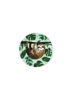 Merrilulu Merrilulu Sloth Plates, 12 ct | Paper Plates for Sloth Party | Sloth Tableware | Tropical Themed Party Supply  - Image 1