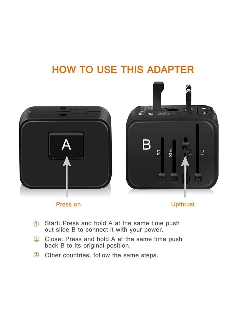Universal World Travel Power Adapter International Power Adapter Worldwide All in One AC Outlet Power Plug Adapter With 30 USB And 10 Type-C Charging Port - Image 4