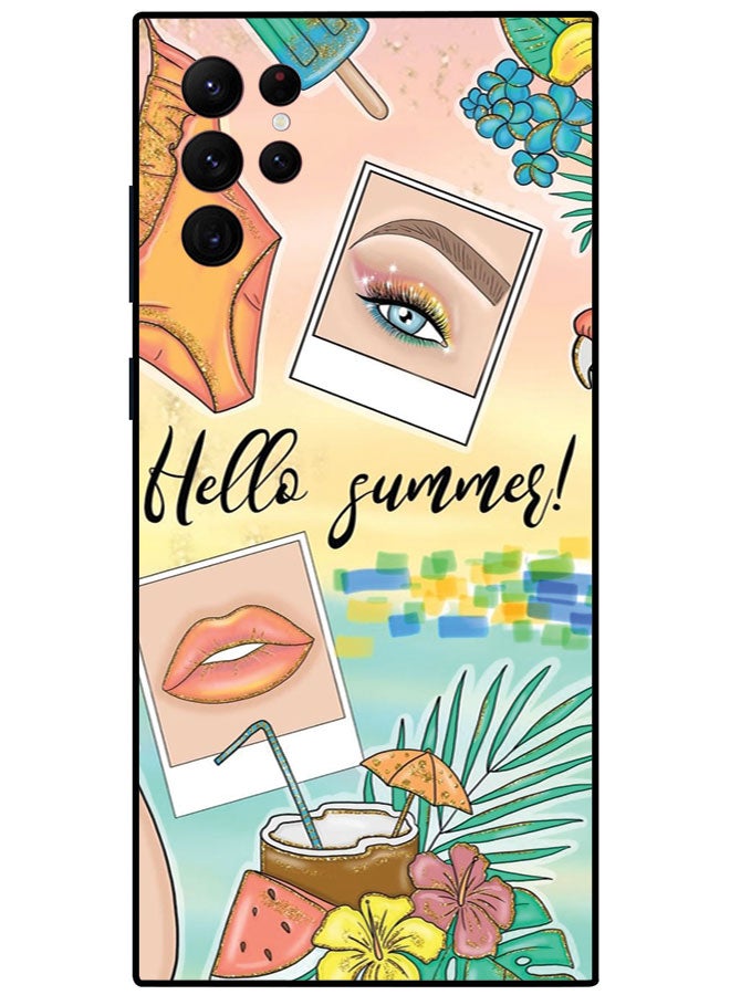 EYE CATCH Protective Case Cover for Samsung Galaxy S22 Ultra Hello Summer - Image 1