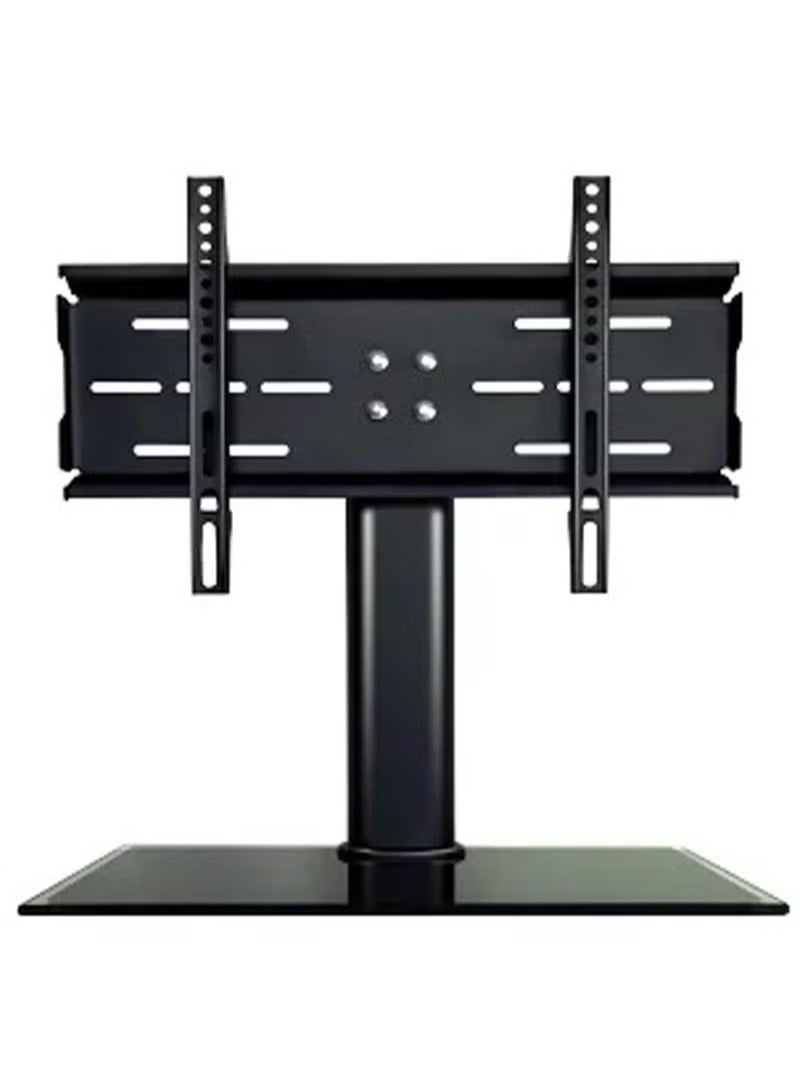 Skill Tech "Universal Tabletop TV Stand with Tempered Glass Base – Sleek and Sturdy Design for 26 to 32 Inch TVs – Easy and Convenient Installation with Adjustable Mounting and Cable Management – Black Finish" - Image 1