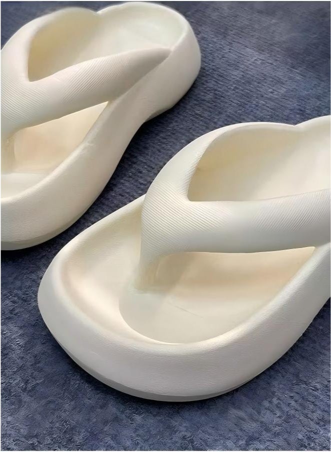 Comfortable Slippers for Women Non-slip Thick Sole Slide Sandal Open Toe Quick Drying Flip Flops House Bedroom Slippers Women's Bath Slipper House Sandals for Indoor & Outdoor - Image 2