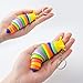 MEIEST 6 PCS Mini Fidget Slug Keychain Toys3D Articulated Stretch Caterpillar Sensory Stress Relief Flexible Hand Toy Ideal Party Favor Colorful Office Desk Pet ToysRandom Color - Image 3