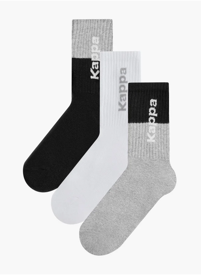 كابا Boys Ribbed Non-Terry Ankle Length Socks - Set of 3