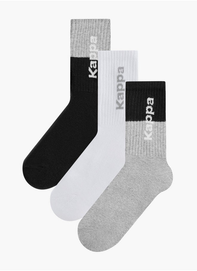 Kappa Boys Ribbed Non-Terry Ankle Length Socks - Set of 3  - Image 1