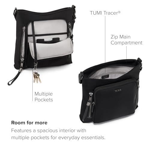 TUMI - Voyageur Tyler Crossbody - Nylon Crossbody Bag - Business, Travel Bag - Stain, Water-Resistant - Stylish Purse - Black & Gunmetal - Image 3