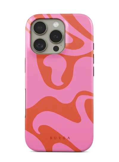 BURGA iPhone 16 pro Case, 2 Piece Hard Shell + TPU Silicone Interior, Shock Absorption, All Port Accessible, Raised Bezel For Screen & Camera Protection, Never Fading HQ Print,Ride The Wave