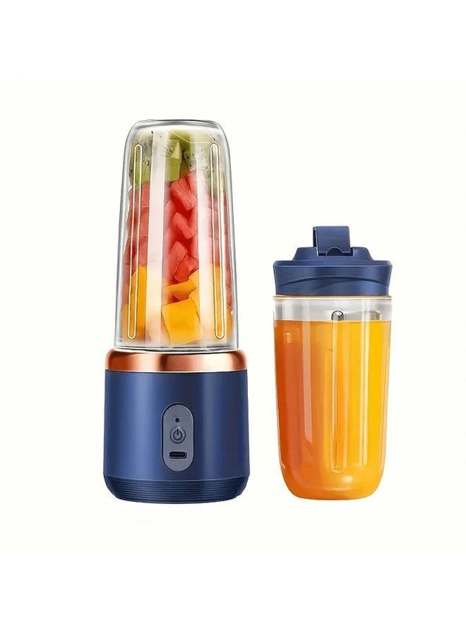 Blue Portable USB Rechargeable Juicer Blender For Smoothies And Fruits - Image 1