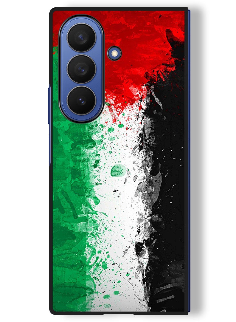 Theodor Case Compatible with Samsung Galaxy Z Fold 7 - 8 Inch Protection Shockproof Bumper Cover Palestine Flag 1 - Image 1