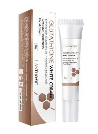 Lanthome Glutathione Whitening Cream, Facial Dark Spots Remover 2% Glutathione Face Cream, Prevent Aging Moisturizing Skin Brightener Cream, Smoothing Brightening Cream, White Lightening Beauty Cream 20G | Best Price KSA