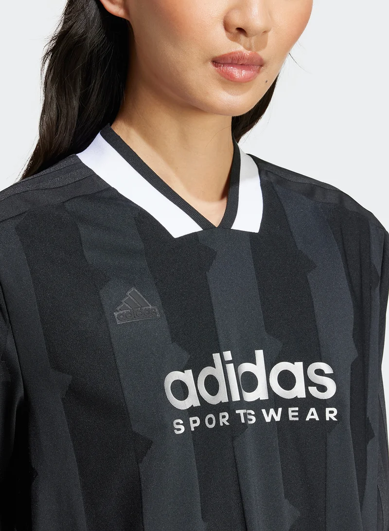 Adidas Tiro 3 Stripe Jacquard T-Shirt