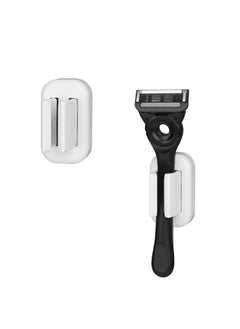 Linkidea Linkidea 2 Pack Razor Holder for Shower, Shower Razor Holder for Wall, Shower Squeegee Razor Stand Compatible with Gillette Funsion 5 Power, Mach 3, SkinGuard (White) 