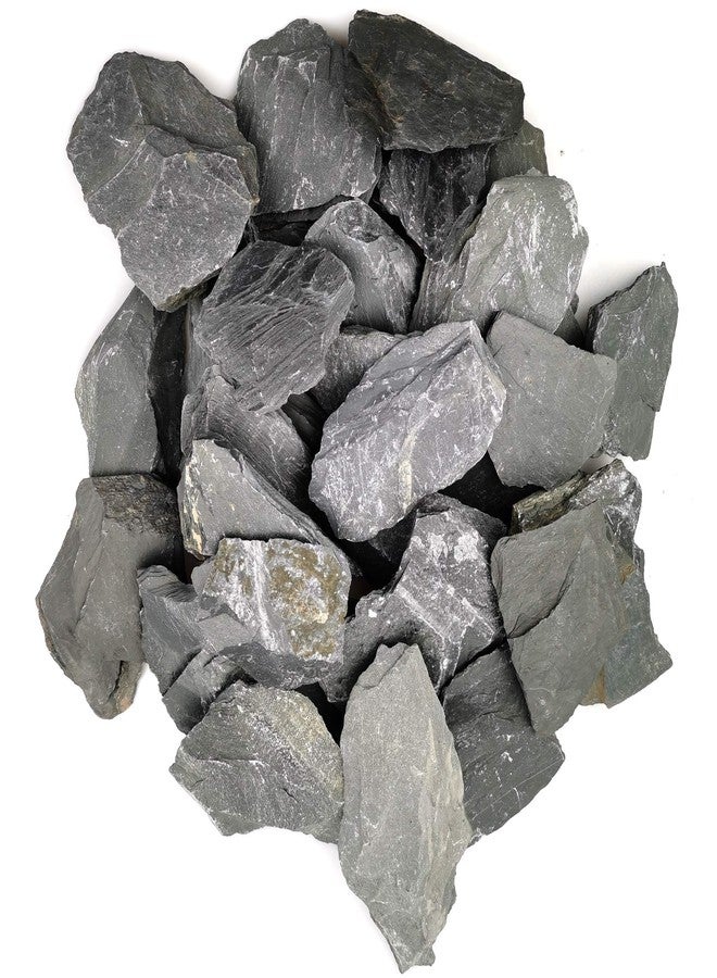 Voulosimi Natural Slate Rocks PH Neutral Stone Perfect Rocks for Aquariums, Landscaping Model,Tank Decoration,Amphibian Enclosures (10 LB, 1-3 inch) - Image 4