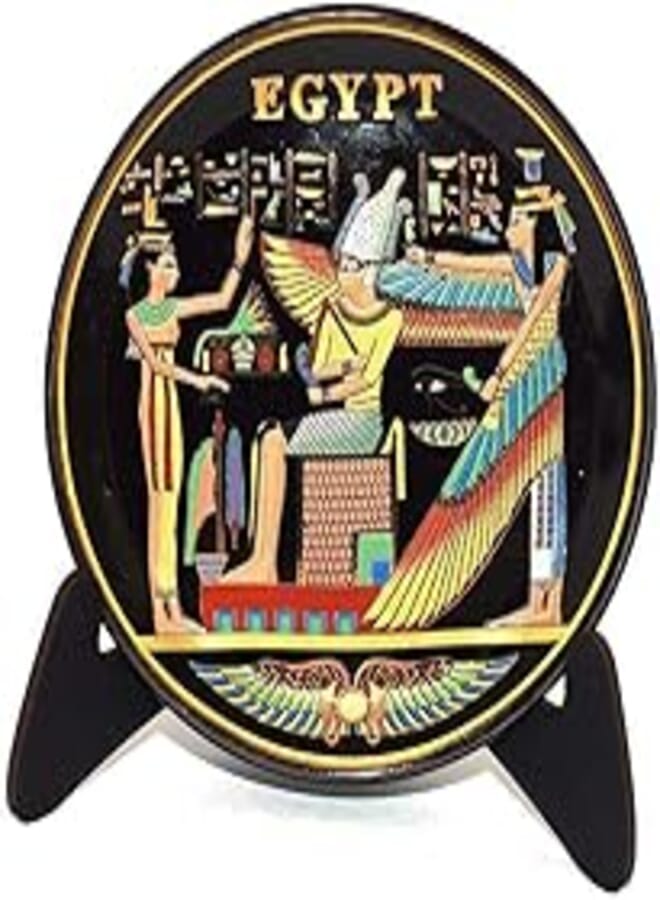 طبق فخار إبداعي فرعوني من إيماتجار هدية مصرية (10 سم، أشكال متنوعة)