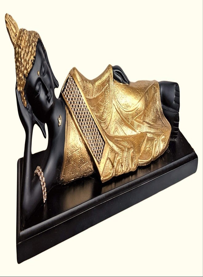 Sacred Blessings Polyresin Sleeping Buddha Statue Showpiece Idol for Home Decor (35 x 10 x 13) cm,1 Piece - Image 2