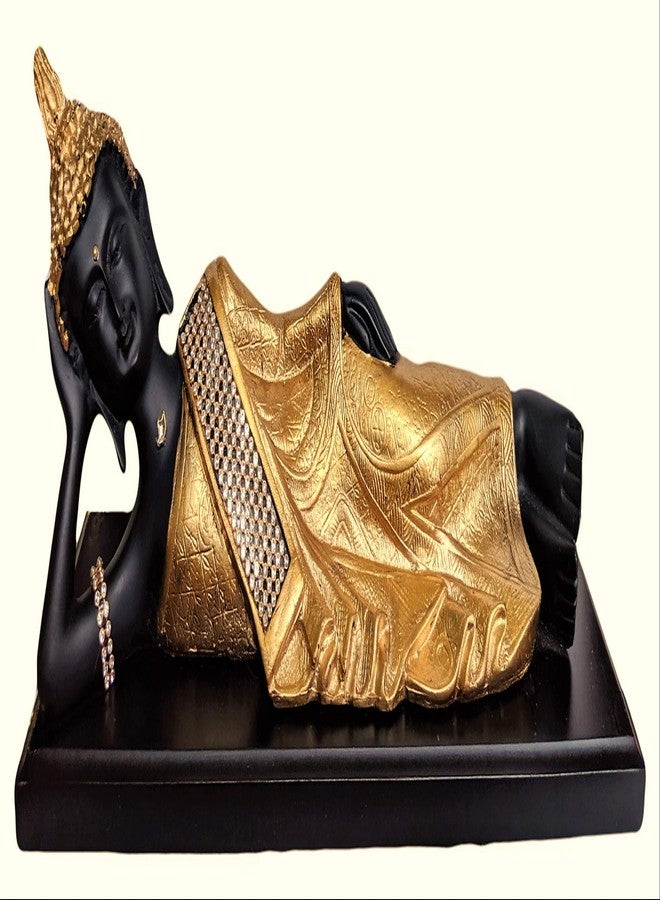 Sacred Blessings Polyresin Sleeping Buddha Statue Showpiece Idol for Home Decor (35 x 10 x 13) cm,1 Piece - Image 1