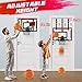 flybakiz 24 x 16 Indoor Large Basketball Hoop Toy Upgraded Adjustable Height Basketball Hoop Over The Door with Scoreboard2 Balls Basketball Toys Christmas Birthday Gifts for Kids AdultsRed - Image 4