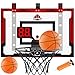 flybakiz 24 x 16 Indoor Large Basketball Hoop Toy Upgraded Adjustable Height Basketball Hoop Over The Door with Scoreboard2 Balls Basketball Toys Christmas Birthday Gifts for Kids AdultsRed - Image 2