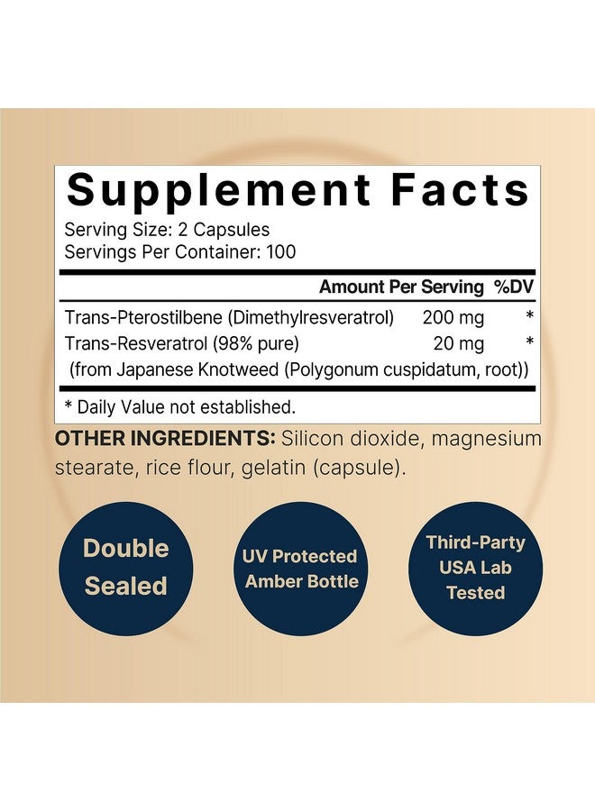 NatureBell Pterostilbene with 98% Trans-Resveratrol, 200mg Per Serving, 200 Capsules | Naturally Sourced from Wild Blueberries - Antioxidant Supplement for Healthy Aging Support - Non-GMO - Image 2