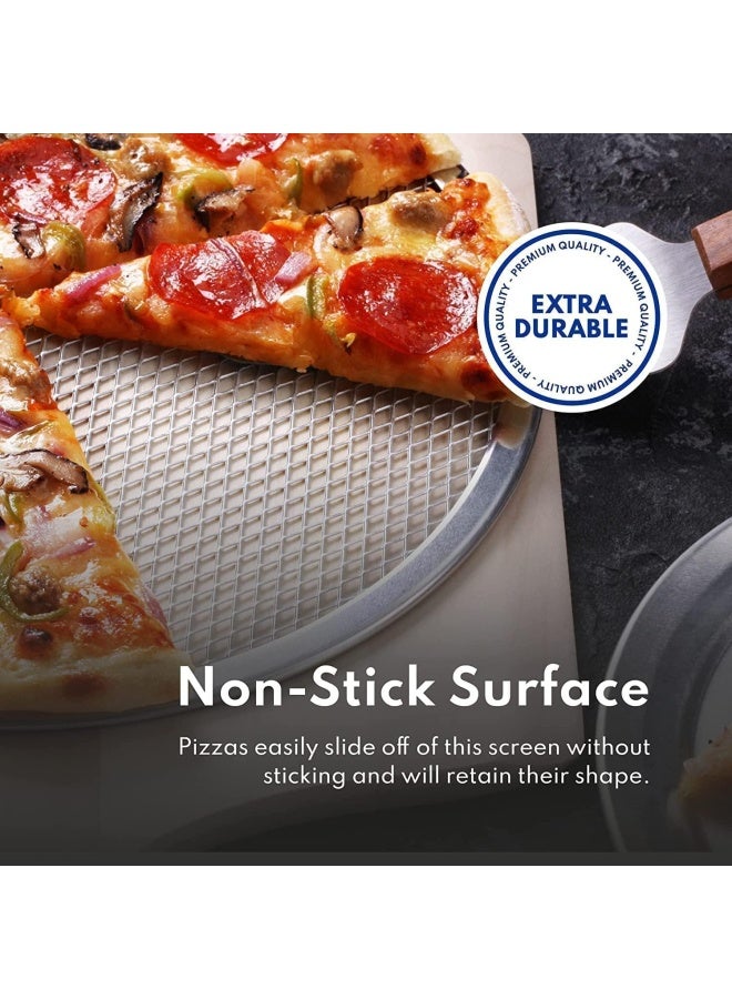 Premify Non-Stick Pizza Screen, Commercial Grade 13 Inch Round Seamless Aluminium Mesh Pizza Screen, Pizza Pan Oven Baking Tray, Home Kitchen & Restaurant Supplies  - Image 4