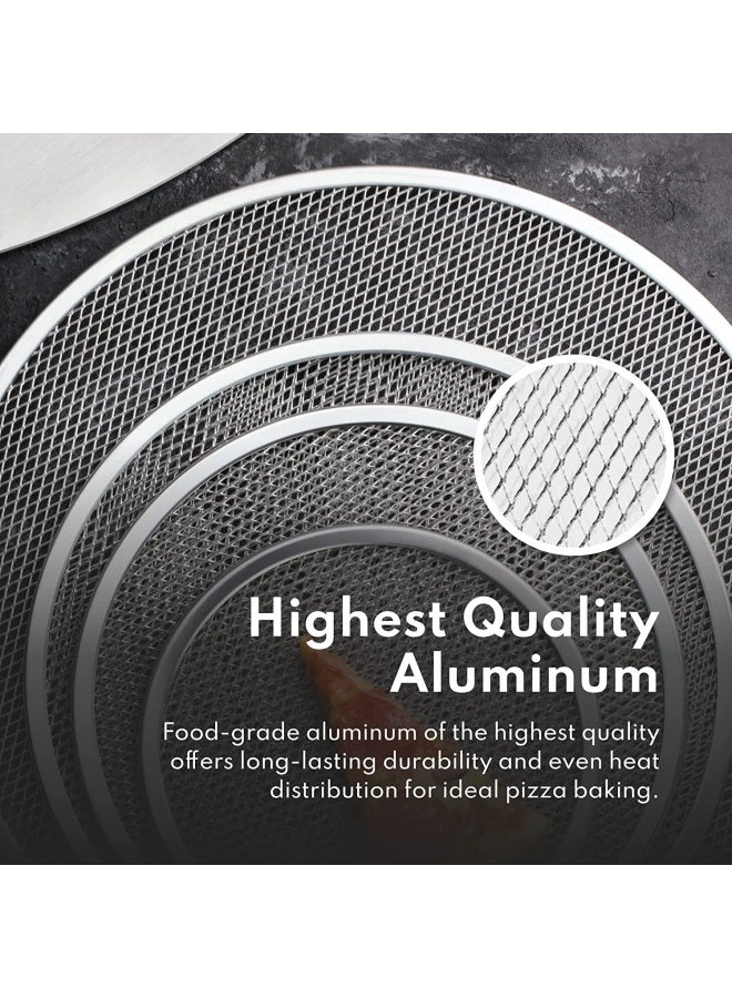 Premify Non-Stick Pizza Screen, Commercial Grade 13 Inch Round Seamless Aluminium Mesh Pizza Screen, Pizza Pan Oven Baking Tray, Home Kitchen & Restaurant Supplies  - Image 2